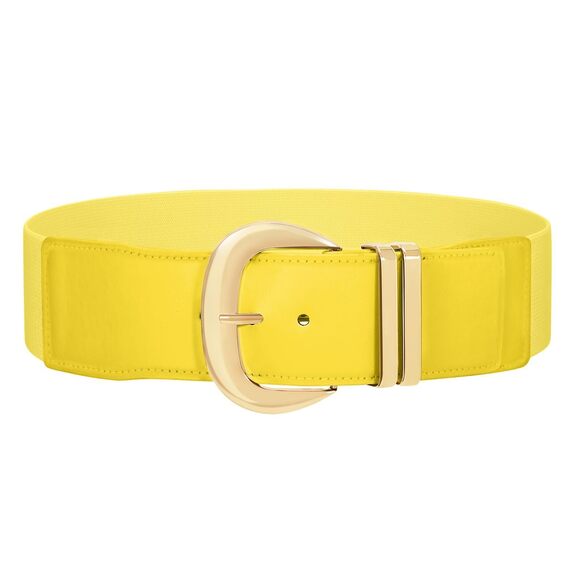 Women Wide Elastic Waist Belt For Dresses Fashion Gold Buckle Stretchy 1565 Women Wide Elastic Waist Belt For Dresses Fashion Gold Buckle Stretchy 1565